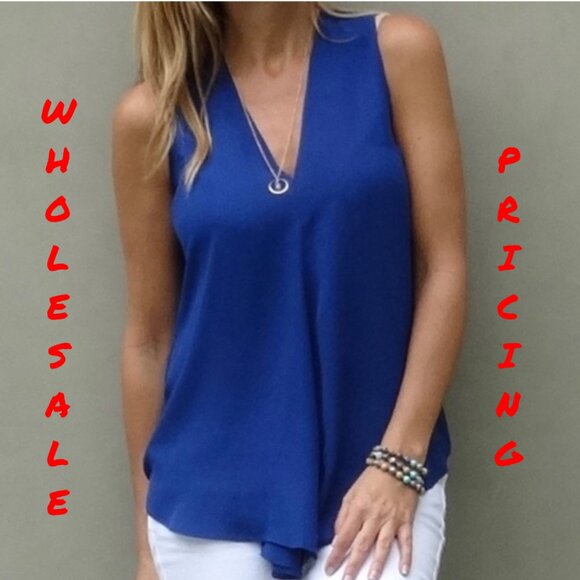 Wholesale Bundle $10 X 4 Tops -  KINSLEY TOP - Neptune - Picture 1 of 6